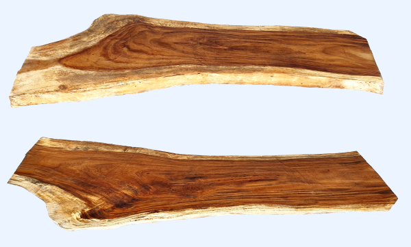 Holzplatte aus Tropenholz - Massivholz Platte Bohlen Tischplatte Holz