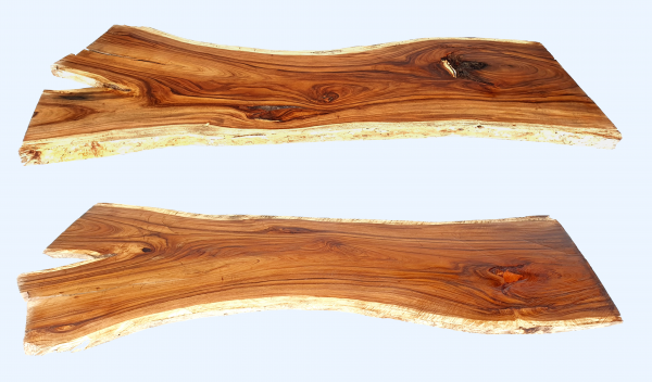 Holzplatte aus Tropenholz - Massive Tischplatte aus Regenbaumholz