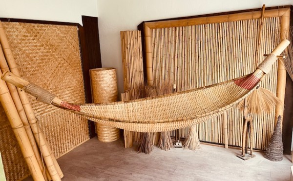 Bambushängematte 280 x 80 cm - Riesige Hängematte aus einen Stück Bambusrohr