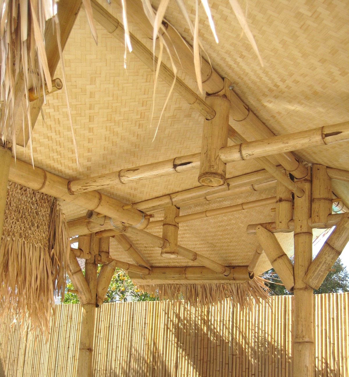 Bambusmatte Bambusflechtmatte Platte Bambus Verkleidung Rattan 150 x 170 cm